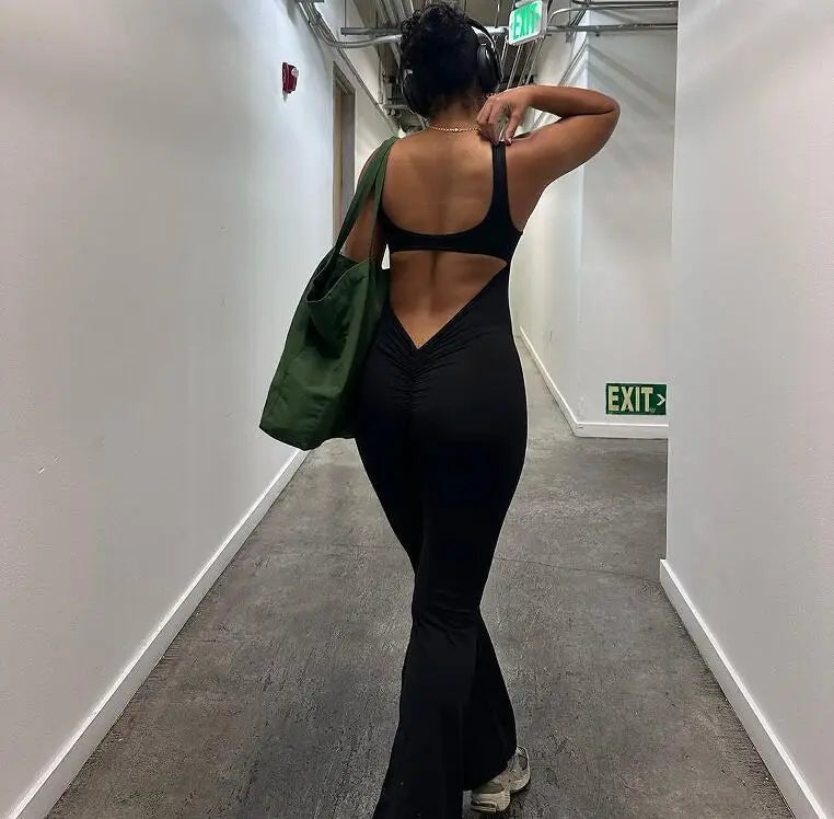 Women Sports Training Yoga Jumpsuit Suit Sportswear Gym One piece Woman Fitness Rompers Stretch Female Push Up Workout Bodysuits