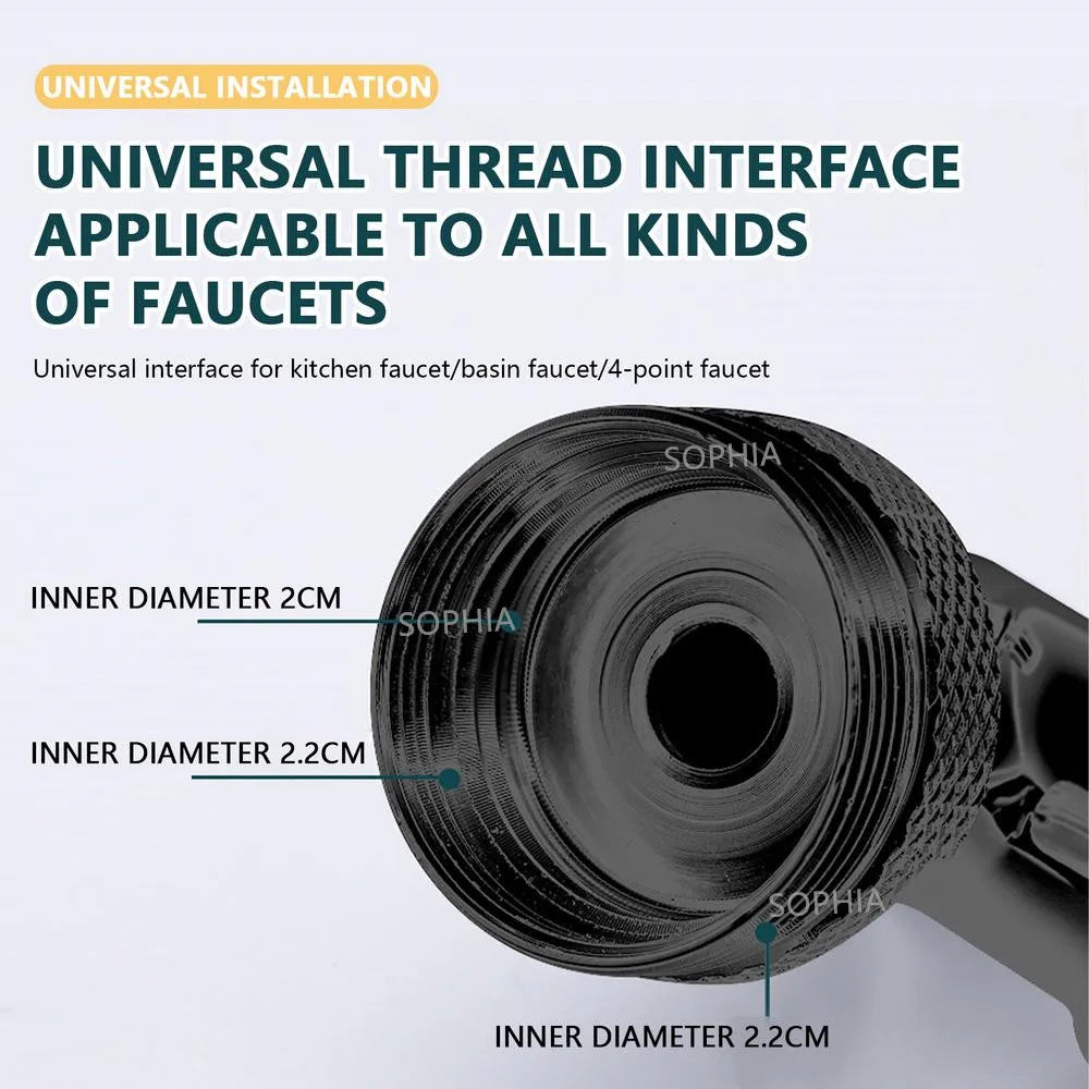 New Universal Metal Copper Faucet Spray Head Tap Extension 1440° Rotation Kitchen Faucet Aerator Extender 1080° Sink Sprayer
