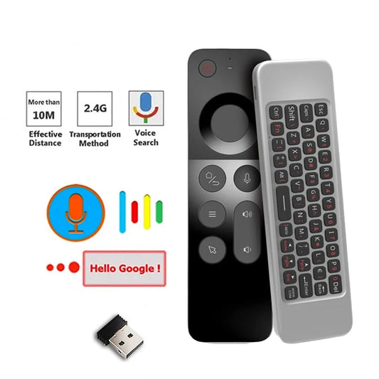 W3 Remote Control 2.4G Wireless Voice Air Mouse Mini Keyboard USB Receiver Controller With USB Receiver Replacement For PC TV