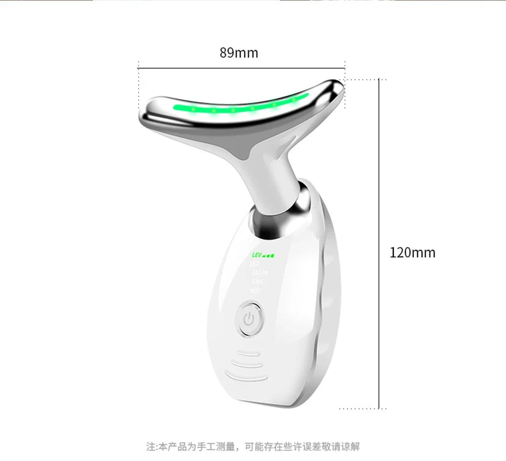Neck Face Lifter EMS Neck Face Lifting Massager Skin Tighten Device LED Photon Therapy Anti Wrinkle Double Chin Remover 7 Modes