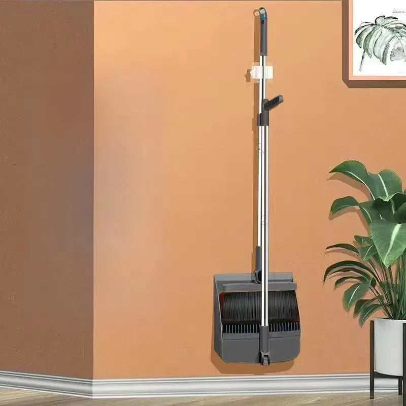 Kitchen office new folding broom dustpan set household cleaning tools non-stick hair dry wet dual-use broom folding set
