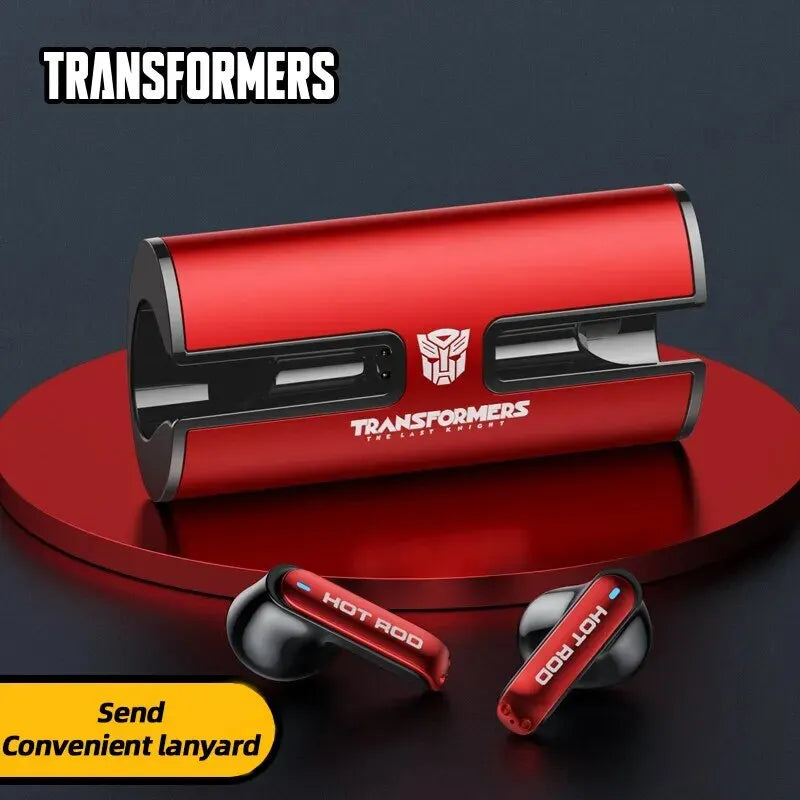 Transformers TF-T02 Earphones Bluetooth 5.3 Wireless TWS Sport Headphones Gaming Headset Dual Modes with Mic Cool Earbuds