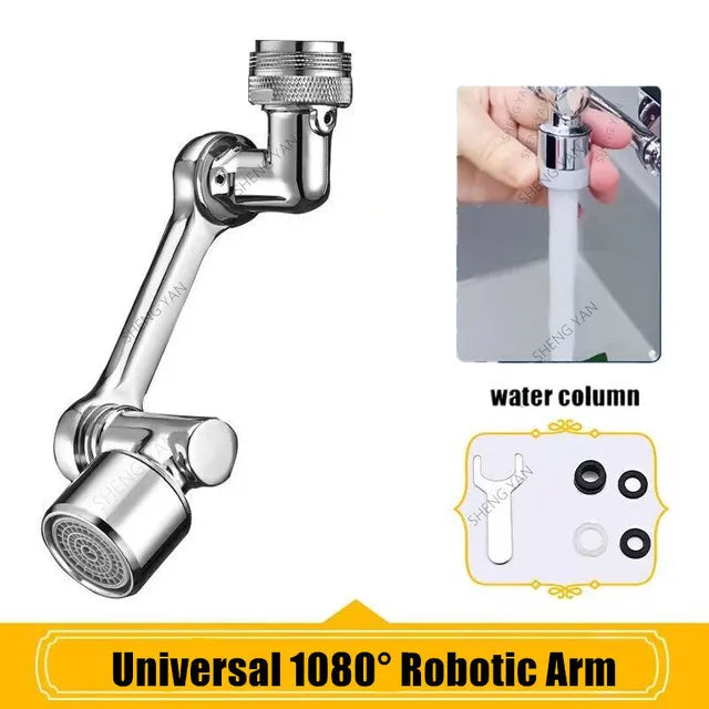 New Universal Metal Copper Faucet Spray Head Tap Extension 1440° Rotation Kitchen Faucet Aerator Extender 1080° Sink Sprayer