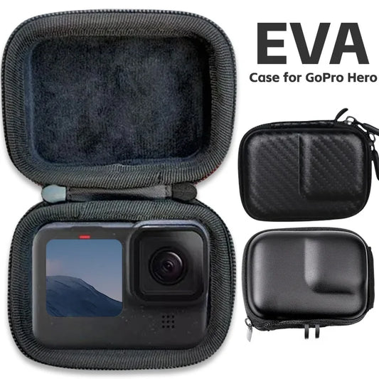 Hard EVA Case For GoPro Hero 12 11 10 9 Storage Bag with Hook Protective Shell Cover for DJI Action4/3 Portable Carrying Bag