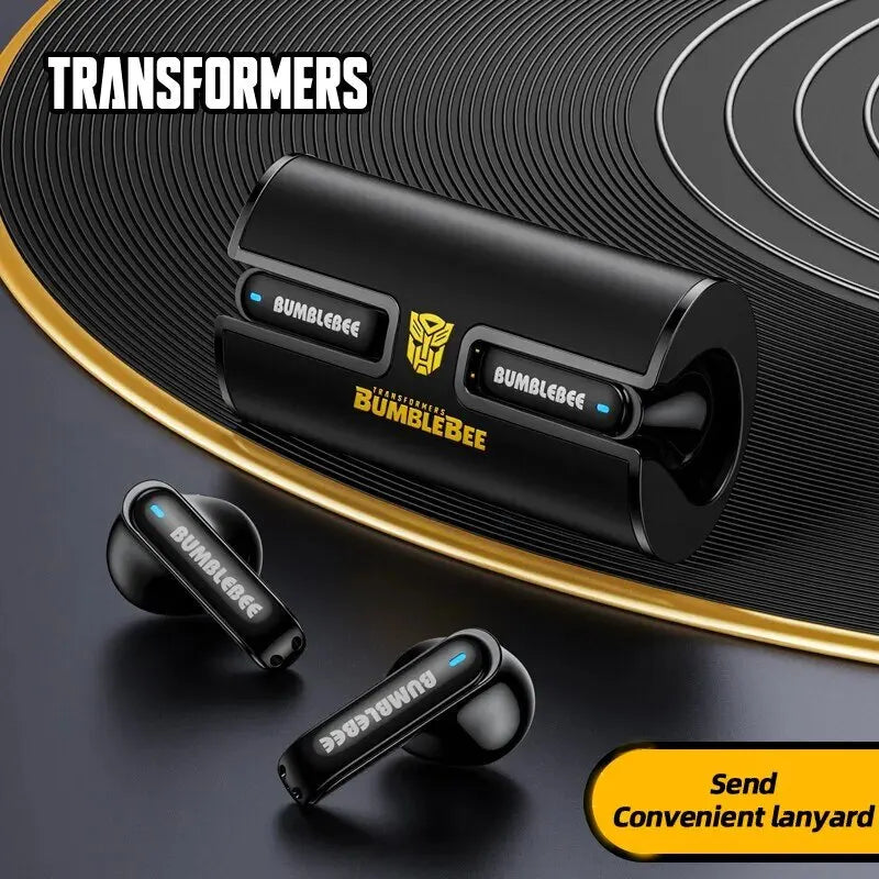 Transformers TF-T02 Earphones Bluetooth 5.3 Wireless TWS Sport Headphones Gaming Headset Dual Modes with Mic Cool Earbuds