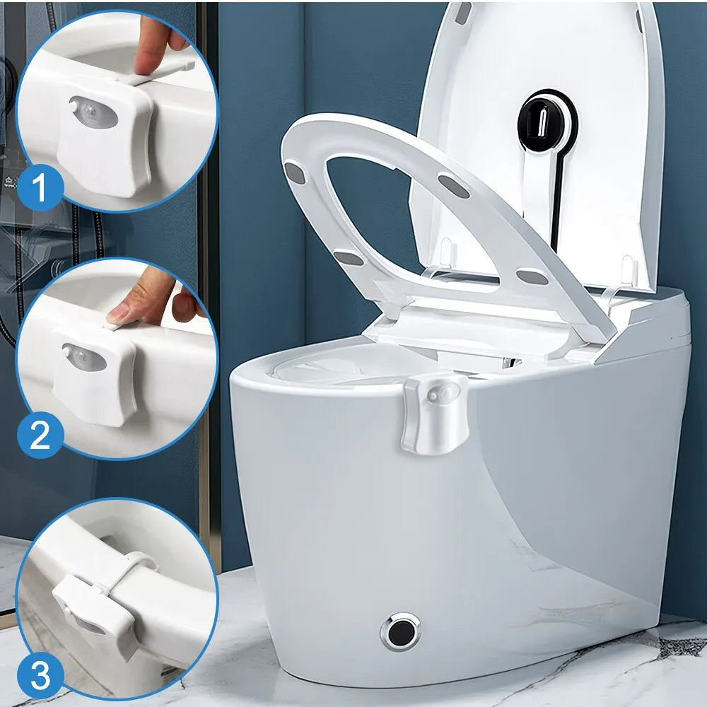 Mini Kawayi Human Infrared Sensing Light LED Night Light Stick Toilet 16/8 Color Bathroom Colorful Motion Sensing Night Light