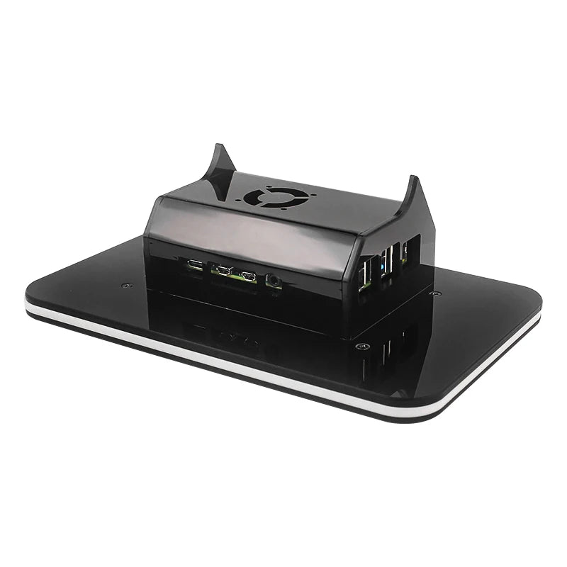 Raspberry Pi 4 Touch Screen Acrylic Case for 7 Inch Display Holder Case Black Monitor Bracket for Raspberry Pi 4B/3B+/3B LCD