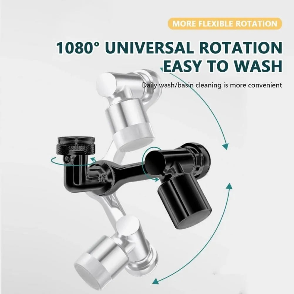 New Universal Metal Copper Faucet Spray Head Tap Extension 1440° Rotation Kitchen Faucet Aerator Extender 1080° Sink Sprayer