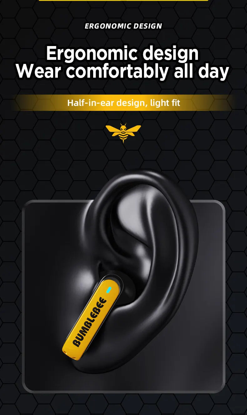 Transformers TF-T02 Earphones Bluetooth 5.3 Wireless TWS Sport Headphones Gaming Headset Dual Modes with Mic Cool Earbuds