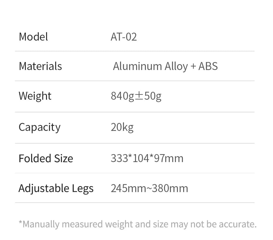 Ulanzi AT-02 Portable Tripod Dolly Kit Quick-moving Tripod Light Stand for Camera Fill Light for Vlog Video Recording