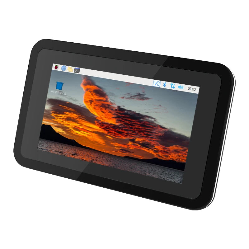 Raspberry Pi 4 Touch Screen Acrylic Case for 7 Inch Display Holder Case Black Monitor Bracket for Raspberry Pi 4B/3B+/3B LCD
