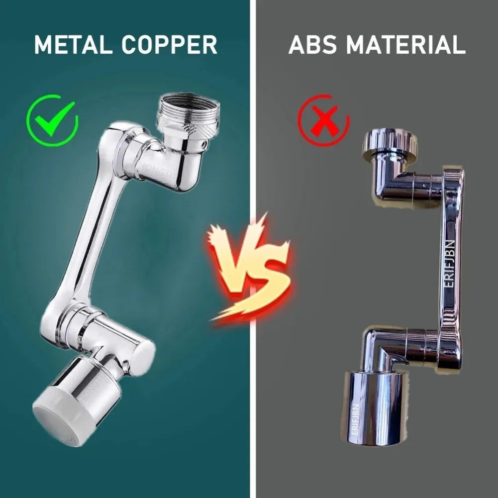 New Universal Metal Copper Faucet Spray Head Tap Extension 1440° Rotation Kitchen Faucet Aerator Extender 1080° Sink Sprayer