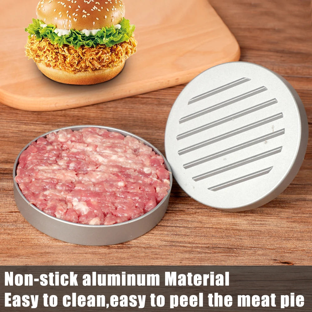 Household Food Mold Kitchen Gadgets Round Hamburger Mold BBQ Hamburger Meat Beef Pie Burger Meat Press Aluminum Alloy