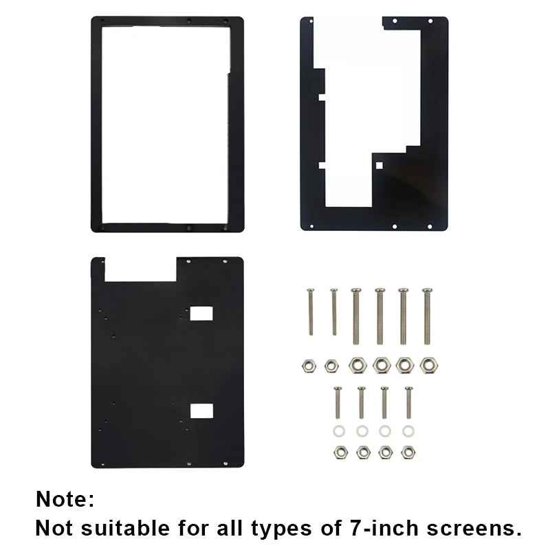 Raspberry Pi 4 Touch Screen Acrylic Case for 7 Inch Display Holder Case Black Monitor Bracket for Raspberry Pi 4B/3B+/3B LCD